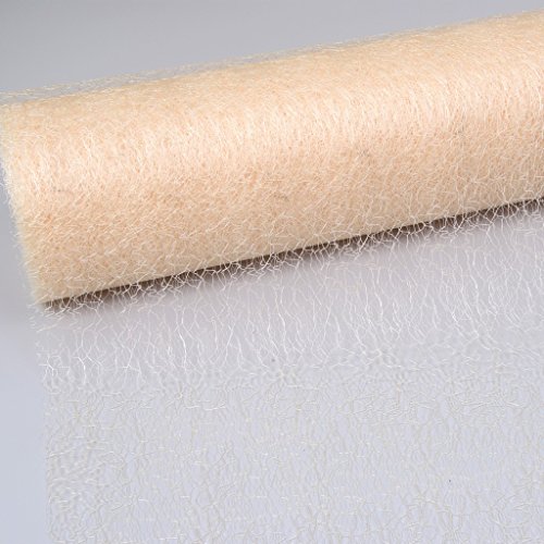 Deko und Band Spiderweb Tischband - (30cm x 5 Meter, Creme)
