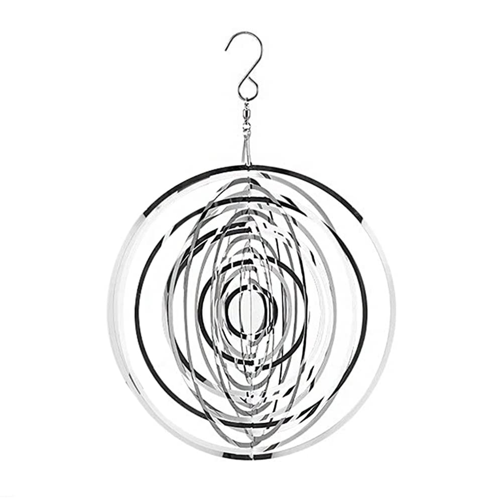 Spinner Vento 3D Arcobaleno In Acciaio Inox - Decorazione Cinética Per Giardino, 20 Cm - Foto 4