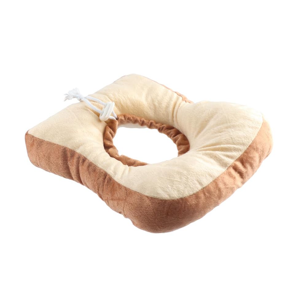 Collar de recuperación para gatos, collar ajustable para gatos con borde suave, bonito collar de cono de cuello tostado antiarañazos, collar creativo para mascotas para gatitos y gatos