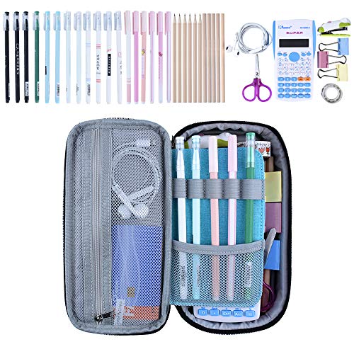 Image of Chelory Big Capacity Pencil Case Large Pencil Bag Pouch Pen Case Pencil Marker Holder Stationery Storage Makeup Bag for Office Supplies Adults