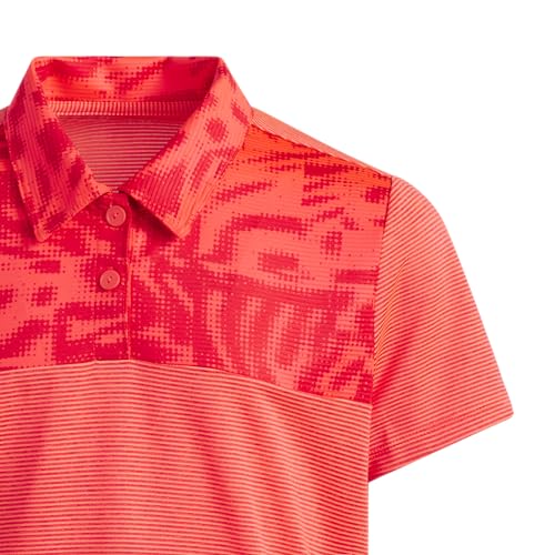adidas Boys' Ottoman Printed Polo Shirt, Pure Ruby/Lucid Red, X-Small3