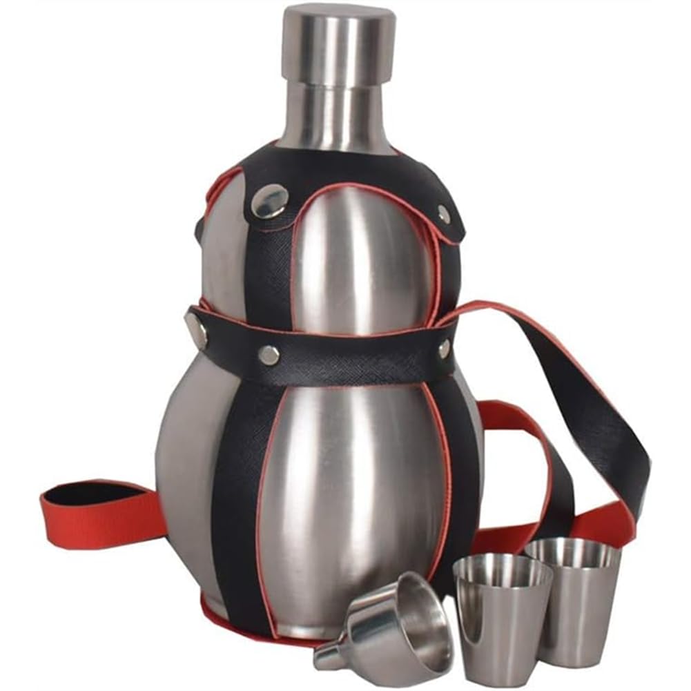 Botella de acero inoxidable antitirones de 1500 ml para llevar vino a la montaña