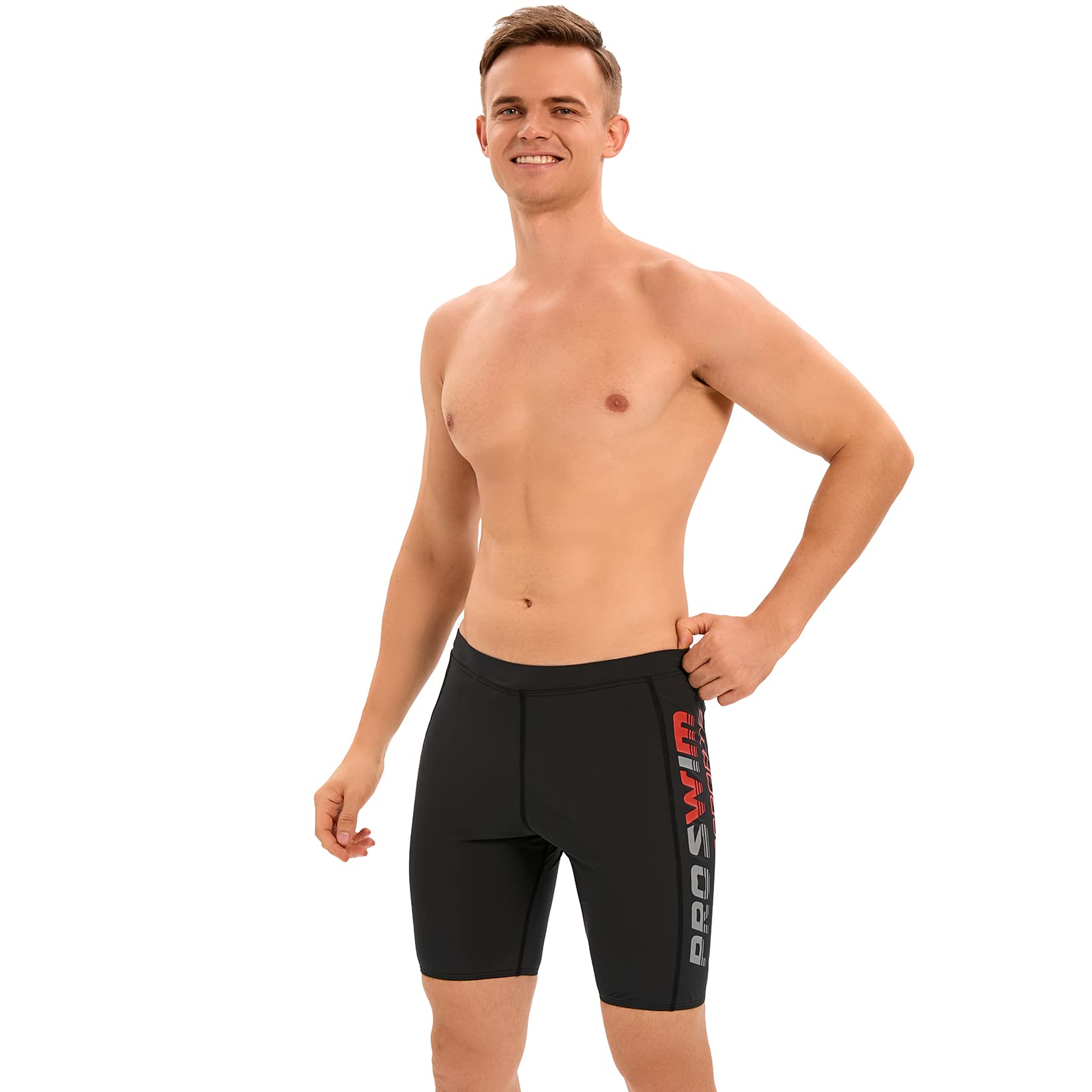 Veranobreeze Costume da Bagno da Uomo Jammer Nuoto da Competizione Pantaloni Costume da Bagno da Allenamento Lungo da Corsa