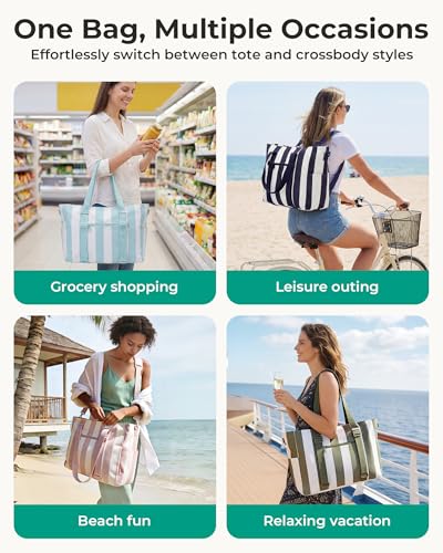Image of BAGSMART Large Beach Bag for Women, Oversize Tote Bag for Travel /Swim Pool /Summer