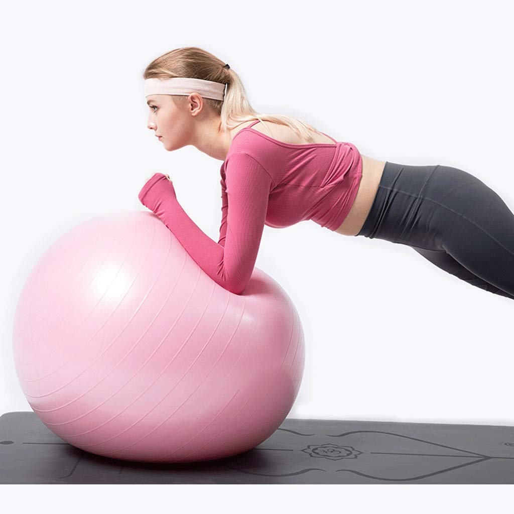 Gymnastikball Übung Ball Verdicken Yoga Ball Office Ball Stuhlbilanzkugel mit Schnellpumpe, Anti-Rutsch- und explosionssicher, für Physiotherapie, Formung, Gewichtsverlust, Yoga, Pilates, Balance-Trai