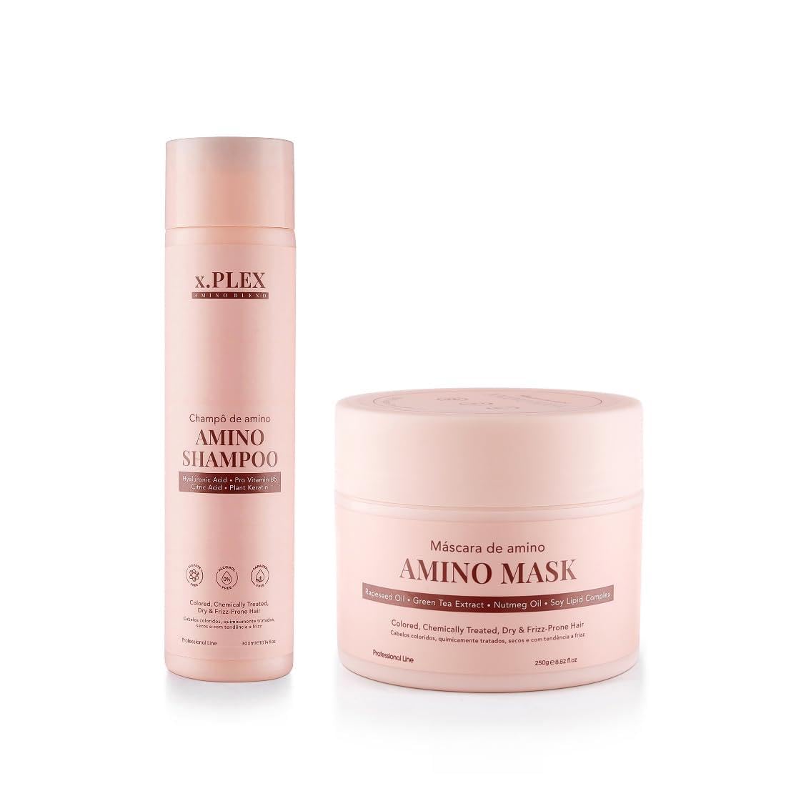 X.PLEX Professional Amino Shampoo 300ml with Amino Hair Mask 250g Combo Pack | Strengthening, Smoothness & Damage Repair for Dry Hair-image-40