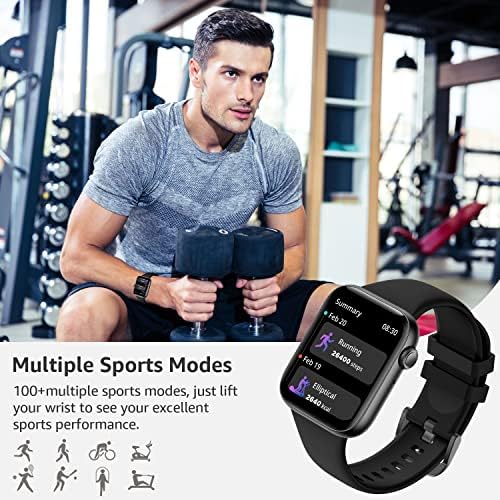 HOETEK Smart Watch with Call Function, 1.85" Full Touch Bluetooth Call Smartwatch for Men Women, Fitness Tracker with Heart Rate Monitor, Sleep Monitor, IP67 Waterproof Compatible with iOS Android