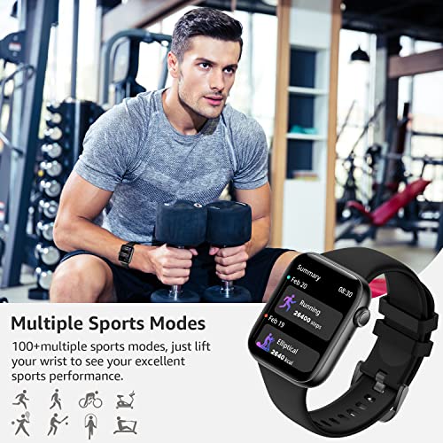 Hoetek Smart Watches For Men, 1.85" Full Touch Activity Trackers And Smartwatches, Fitness Watch With Blood Pressure Monitor, Sleep Monitor, Ip67 Waterproof, For Iphone Android Compatible #TOP4