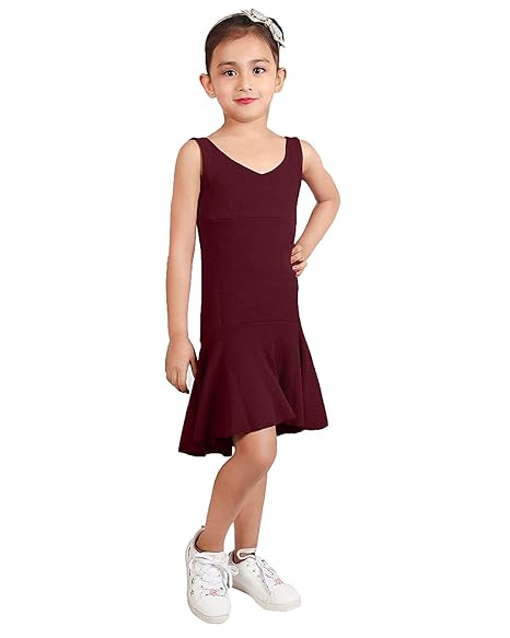 Girls Low- HIgh Midi Frock | for Baby Girls 2-6 Years | Beautiful Kids Dress | Trending Fancy Dresses for Kids