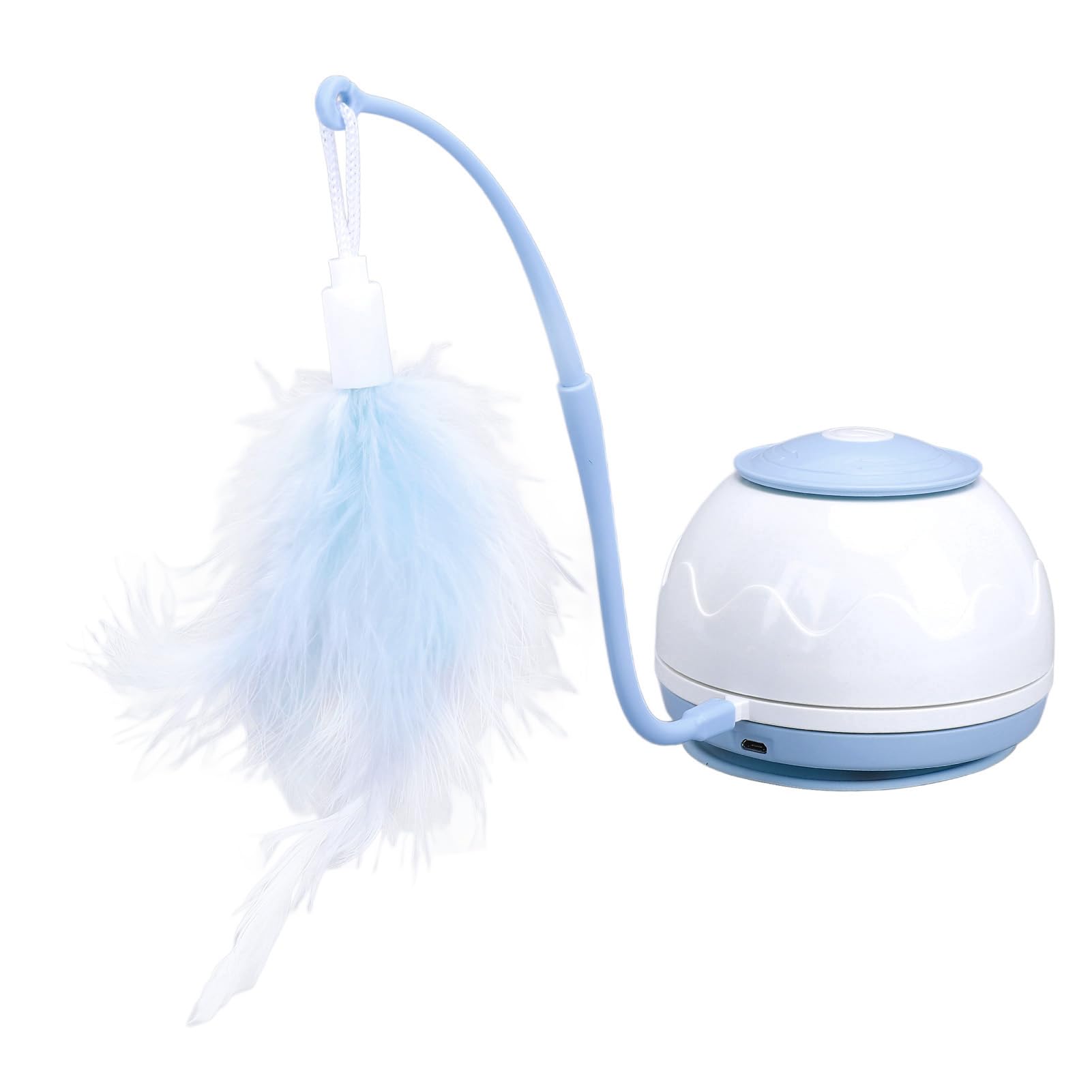 Haofy Giocattolo Interattivo per Gatti, Materiale ABS, Palla Rotolante Automatica con velocità Regolabile, Divertente attività Indoor per Gatti e Gattini (BLUE)