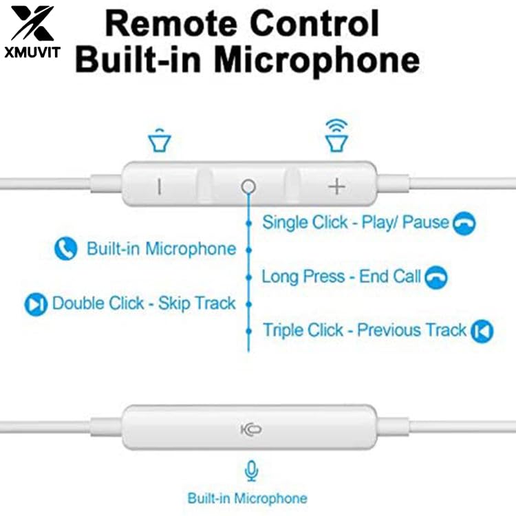 Image of USB-C in-Ear Wired Headphones with Mic & Remote | Type-C Earbuds for iPhone 17 /16 /15, Samsung Galaxy & Pixel | Deep Bass Stereo Earphones, Noise Isolation, Hands-Free Calling | 1 Year Warranty