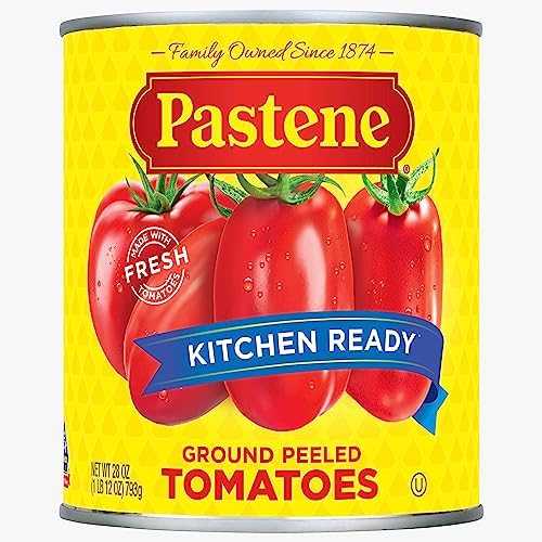 Pastene Kitchen Ready Crushed Peeled Tomatoes, 28 Ounce (Pack Of 6)