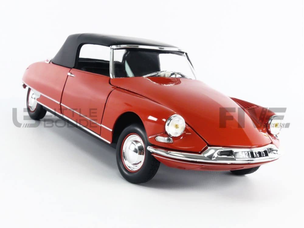 Norev NV181599 1:18 Citroën DS 19 Cabriolet 1961-Corail Rosso Citroen Modello Collezionabile, Multi