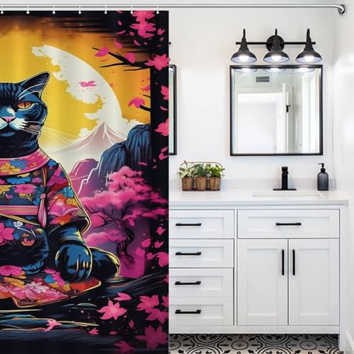 Rideau de douche imperméable en polyester 183x183 cm avec 12 crochets