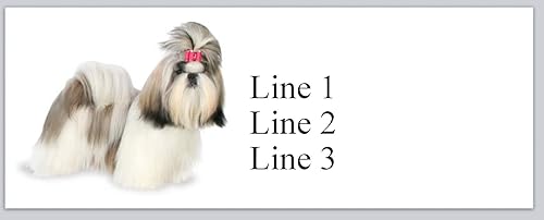150 etiquetas de dirección personalizadas para perros Shih Tzu (P 774)