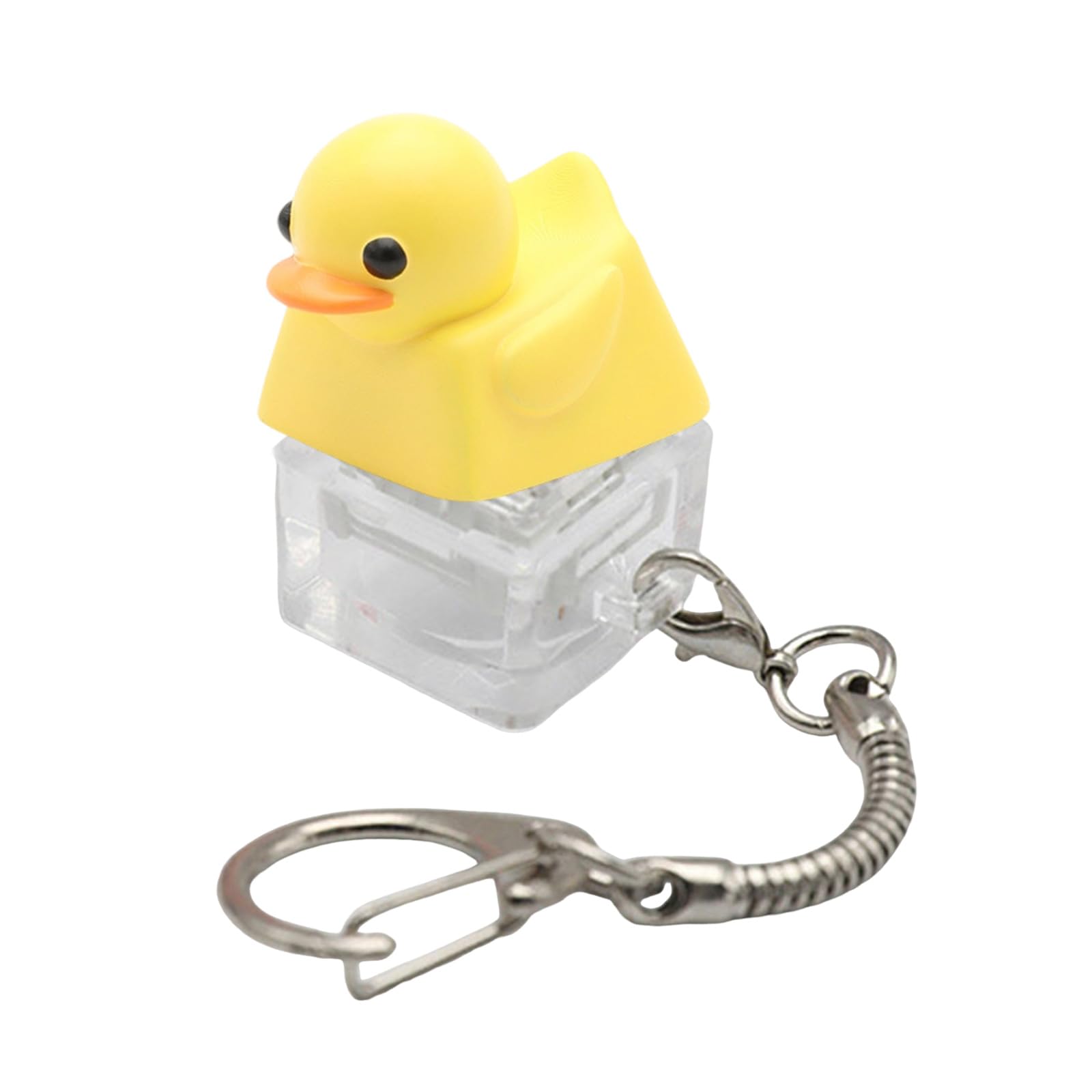 Fitooles Yellow 2. Quacking Duck Resin Keychain Stress Relief Desk Toy For Computer Enthusiasts Resin Sensory Squeeze Duck