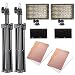 Neewer Photography 160 LED Studio Lighting Kit, including (2)CN-160 Dimmable Ultra High Power Panel Digital Camera DSLR Camcorder LED Video Light (2)32" / 80cm Tall Studio Light Stand