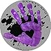 Safety Spot Magnet - Kids Handprint for Car Parking Lot Safety - Gray Background with Splat (Purple)