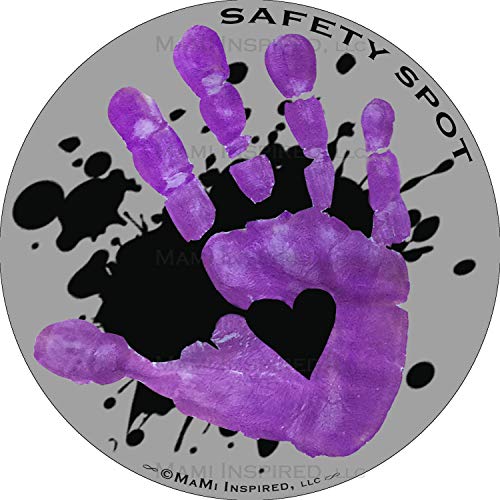 Aimant empreinte de main enfants pour sécurité parking violet