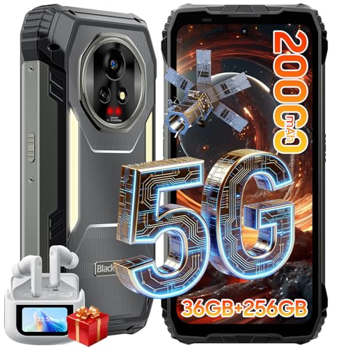 Blackview XPLORE 2 Gemini AI 5G Rugged Phone with Satellite Messaging, 20000mAh/120W 36GB+256GB Dimensity 8300 Android 15, 6.73' 3.2K AMOLED 467LM Dual Camp Lights, 50MP+20MP Night Vision, WiFi6E/GPS