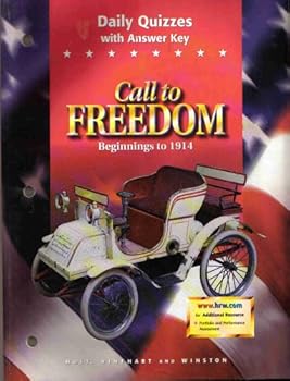 Paperback Call to Freedom Beginnings to 1914 : Daily Quizzes with Answer Key Book