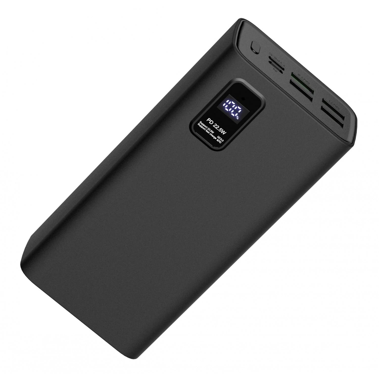 Batería de repuesto negra, 5 salidas – Power Delivery – 3000 mAh – Pantalla LED [Travel Power Bank Externo]