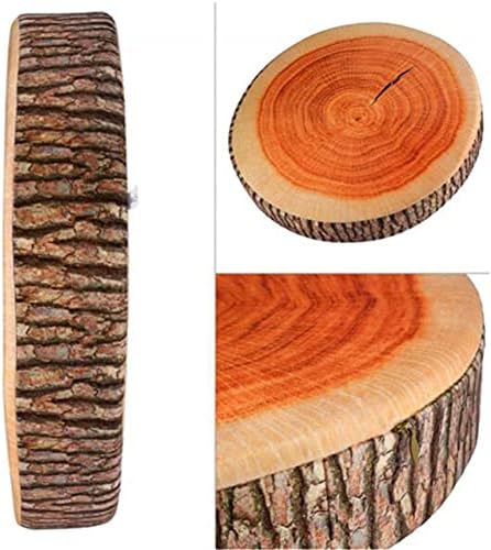 KISSFRIDAY 2pcs Creative Natural Wood Design Tree Trunk Log Cushion Soft Chair Cushion Pillows Gift Home Sofa