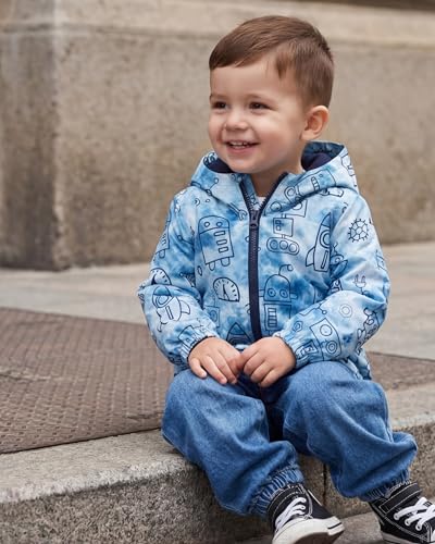 Image of Rokka&Rolla Toddler Boys' Water-Resistant Fleece Lined Windbreaker Transitional Jacket