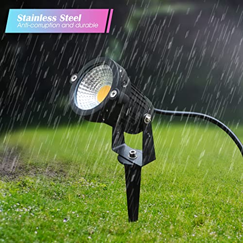 image for Zhengmy 8 Packs Threaded Spike Flood Light Ground Stake Metal Replacem