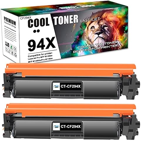 Cool Toner Compatible Toner Cartridge Replacement for HP CF294X 94X 94A CF294A LaserJet Pro MFP M148dw M148fdw M149fdw M118dw M148 M149 M118 (Black, 2-Pack) Cover