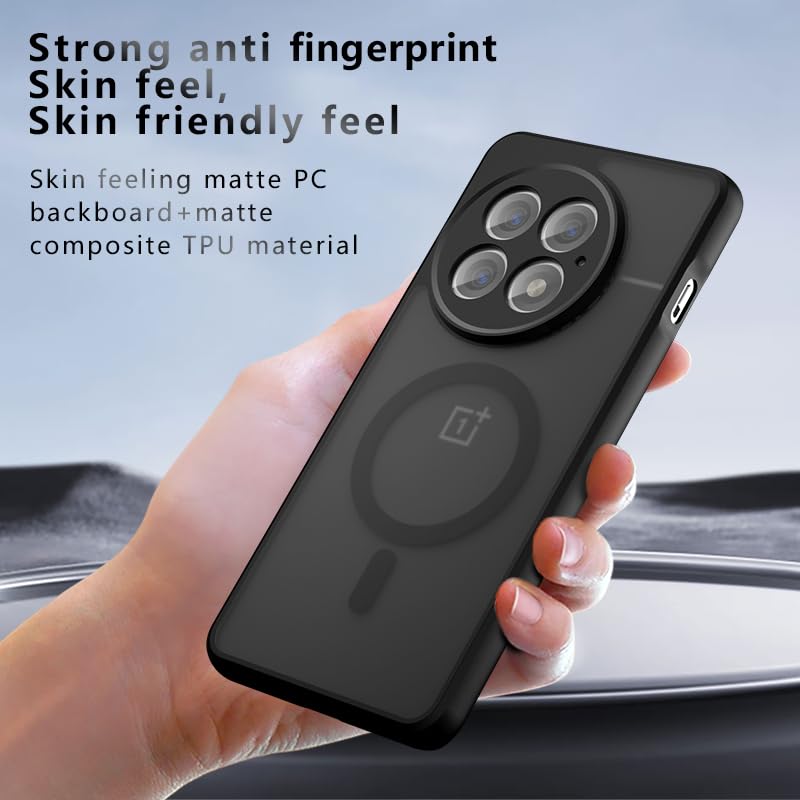 Image of Back Cover for Oneplus 11R 5G, Matte PC Back + TPU Bumper Shockproof Mobile Case Cover (Oneplus 11r)