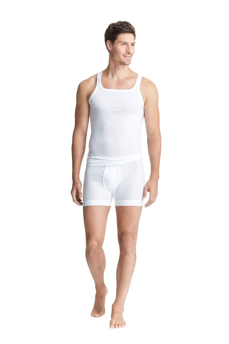 con-ta Unterhemd (3er Pack), Unterwäsche für Herren, Achselhemd in Feinripp, klassisch bequemes Oberteil, Männerwäsche aus Baumwolle, in Weiß, Größe: M - 4XL