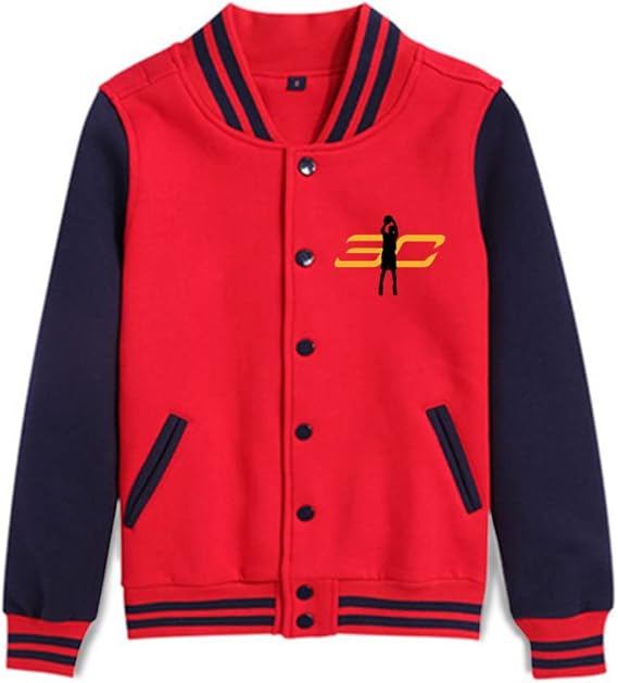 Amazon Co Jp 野球ジャケット ステファン カリー 野球コットンジャケット 野球服 立ち襟 ゆったり レタージャケット ブルゾン アウター パーカー スタジアムジャンパー スタジャン ジャージ 長袖 カジュアル ポケット付 男女兼用 S 3xl ファッション
