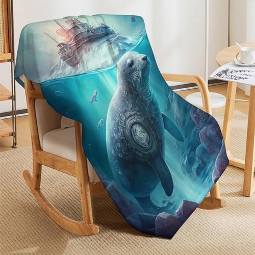 Couverture phoque chaude pour vos soirées cocooning sur le canapé - 5