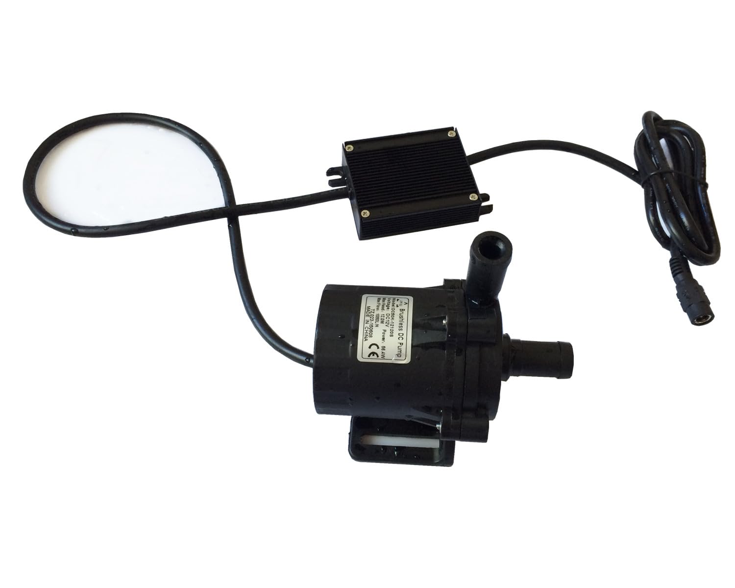SHYSKY DC50K-12120S - Bomba de agua micro sin escobillas de 12 V CC, mini bomba sumergible de 54 W, 12 m, 1260 lph, bajo ruido para circulación de agua, presurización, refrigeración