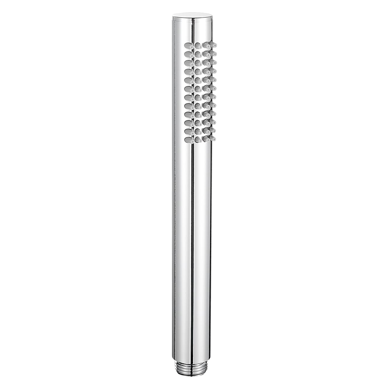 Muxios High Pressure Brass Round Handheld Shower Head Water Saving Shower Head with Easy Cleaning Rubber Nozzles Single Function Chrome Fnish Including Washer