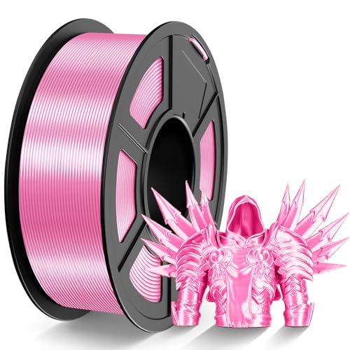 Image of TECBEARS Silk Filament 1.75, Shiny Silk PLA Filament, 3D Printer Filament with Smooth Silky Surface, Dimensional Accuracy + /- 0.02mm, Fit Most FDM 3D Printers, Silk Pink 1KG