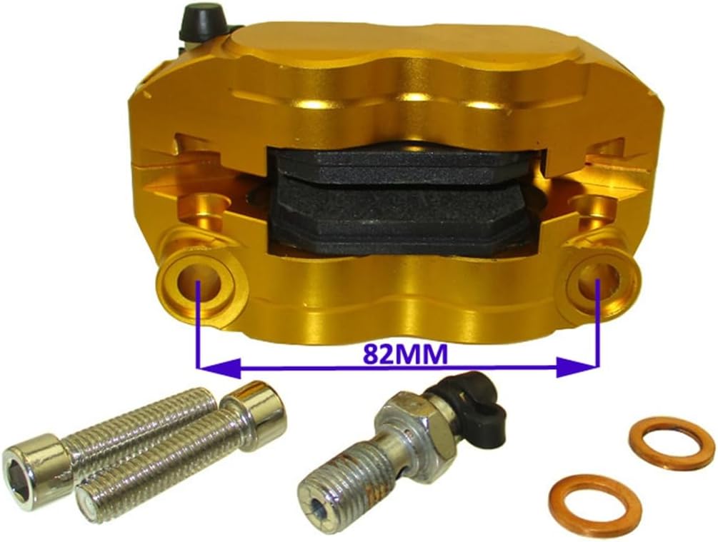 82mm 4-piston Brake Caliper Mounting Hole For Pit Dirt Super Motard Bike Scooter (Gold)