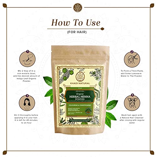 Khadi Natural Herbal Henna Powder Pack | Herbal Hair Color | 100% Natural | Colours and conditions hair | Repair hair damage and breakage |... - Image 6