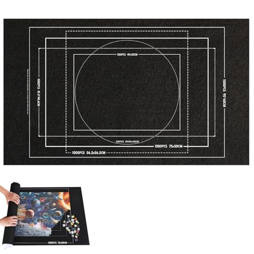 AMBEERT Felt Jigsaw Mat Roll for 1500 Pieces