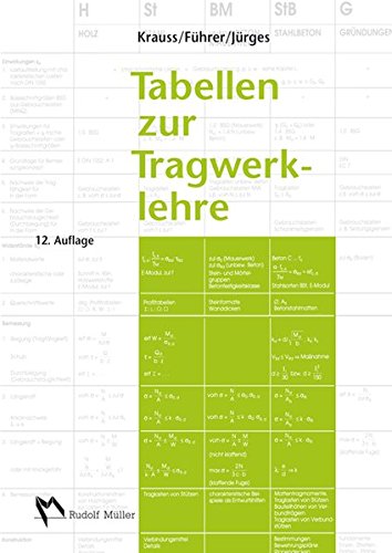 Tabellen zur Tragwerklehre Tabellen zur Tragwerklehre