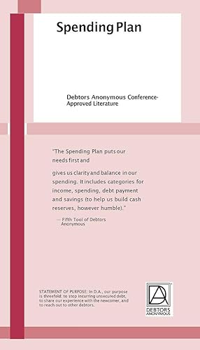 Spending Plan: Debtors Anonymous Conference-Approved Literature