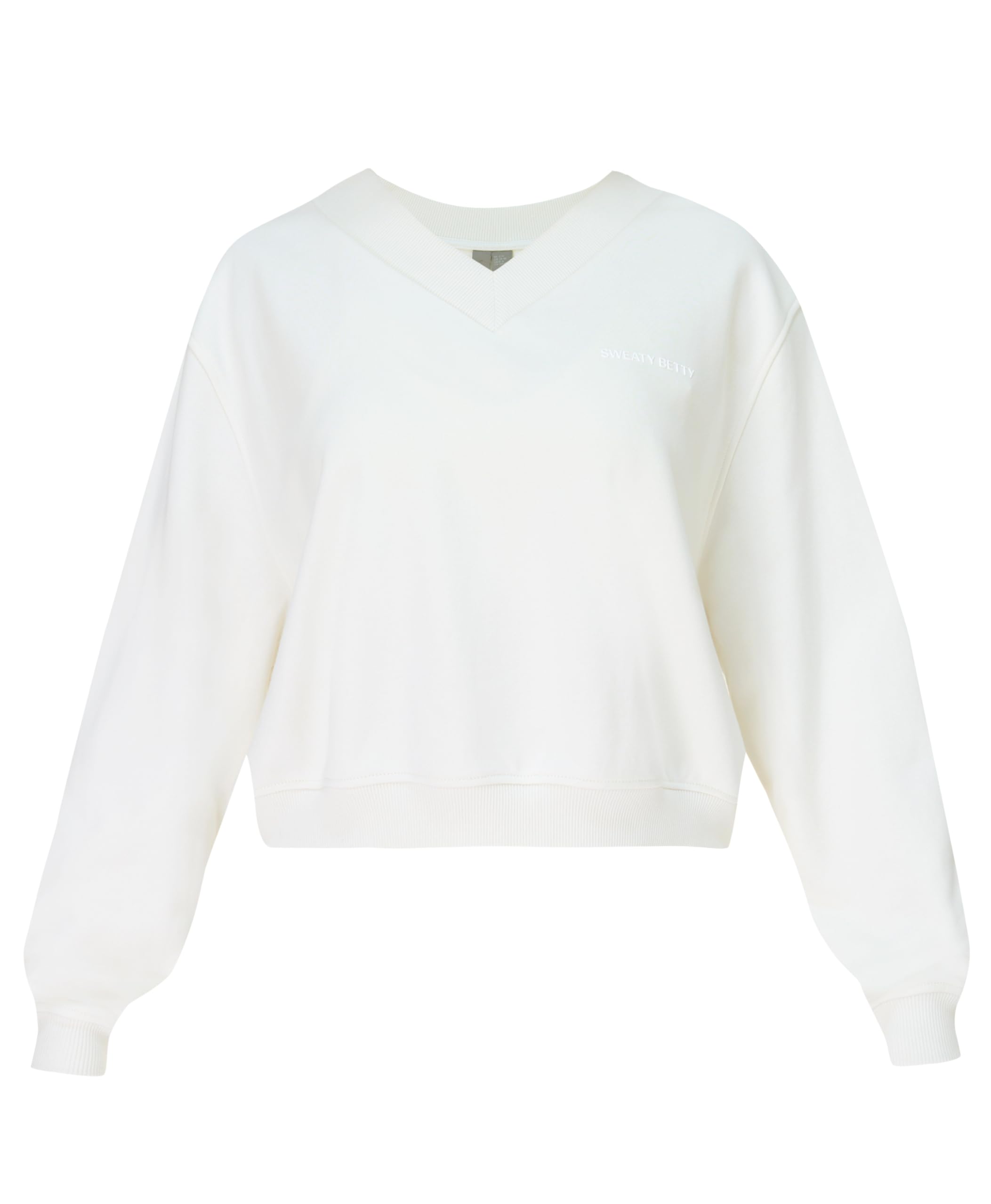 Women's Revive Casual Cropped V-neck Sweatshirt