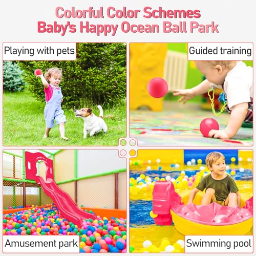 FHRILEK Ball Pit Balls-Star Ball Pit Balls for Kids,Plastic Balls for Ball Pit, Crush Proof Play Balls BPA Free Non-Toxi (Pink+Milky White+Transparent, 50PCS)