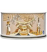 上杉謙信　五月人形　シルバー兜飾りガラスケース入り・コンパクトサイズ 五月人形 兜飾り コンパクト 上杉謙信 ケース飾り ガラス