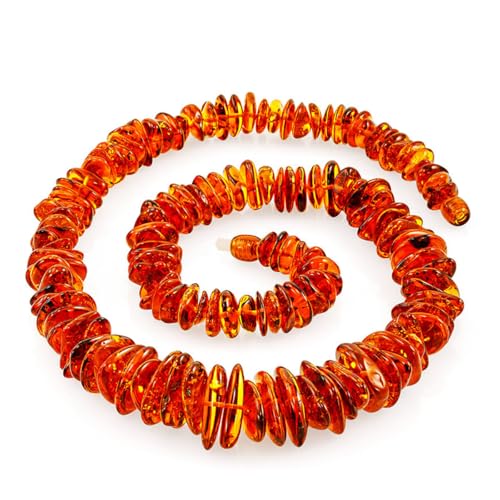 Baltic Amber Bead Necklace – Genuine Polished Natural Amber Jewelry
