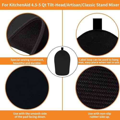 image for KIDOT Sliding Mat for Kitchenaid Mixer with 2 Grey Kitchen Accessories