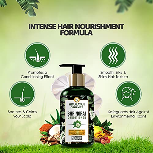 Image of Himalayan Organics Bhringraj Conditioner with Shikakai for Hairfall & Nourishment | No Parabens & Sulphate | 300ml