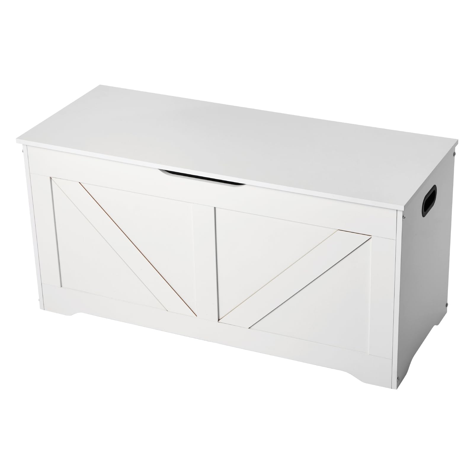 VEVOR Panca per Bambini con Contenitore da 990 x 395 x 480 mm, Contenitore per Giocattoli in Legno con Cerniera di Sicurezza, Baule Portaoggetti per Sala Giochi, Soggiorno, Ingresso, Bianco