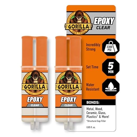 Ding All Super Stand Up Paddle Board Epoxy Repair Kit | SUP Board Accessories Gorilla 2 Part Epoxy, 5 Minute Set, .85 ounce Syringe, Clear, (Pack of 2)